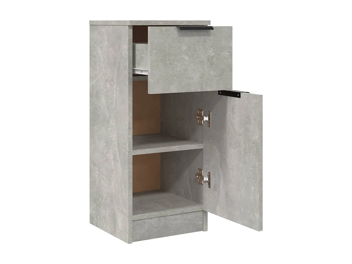 Buffets 2 pcs Gris béton 30x30x70 cm Bois d'ingénierie