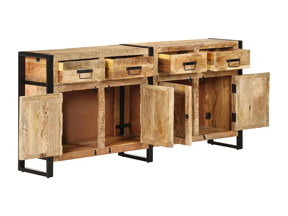 Credenza 172x35x80 cm in Legno Massello di Mango