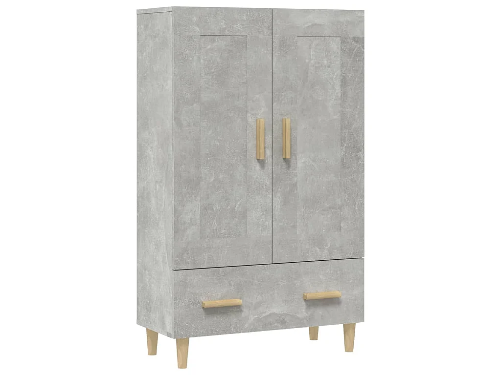 Buffet haut Gris béton 70x31x115 cm Bois d'ingénierie