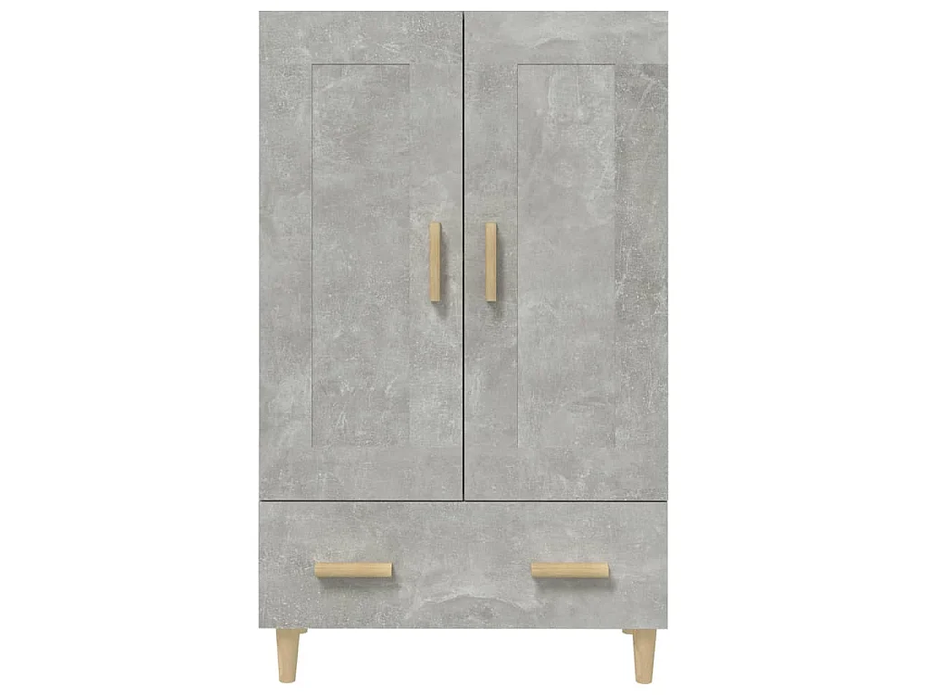 Buffet haut Gris béton 70x31x115 cm Bois d'ingénierie
