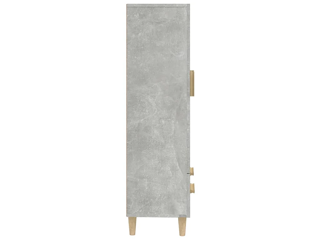 Buffet haut Gris béton 70x31x115 cm Bois d'ingénierie