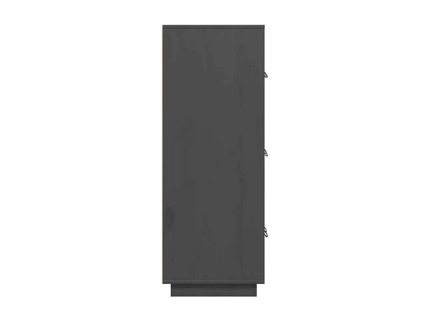 Hoge kast 67x40x108,5 cm massief grenenhout grijs