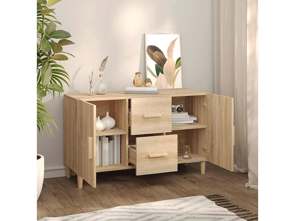 Sideboard Sonoma-Eiche 100x36x60 cm Holzwerkstoff