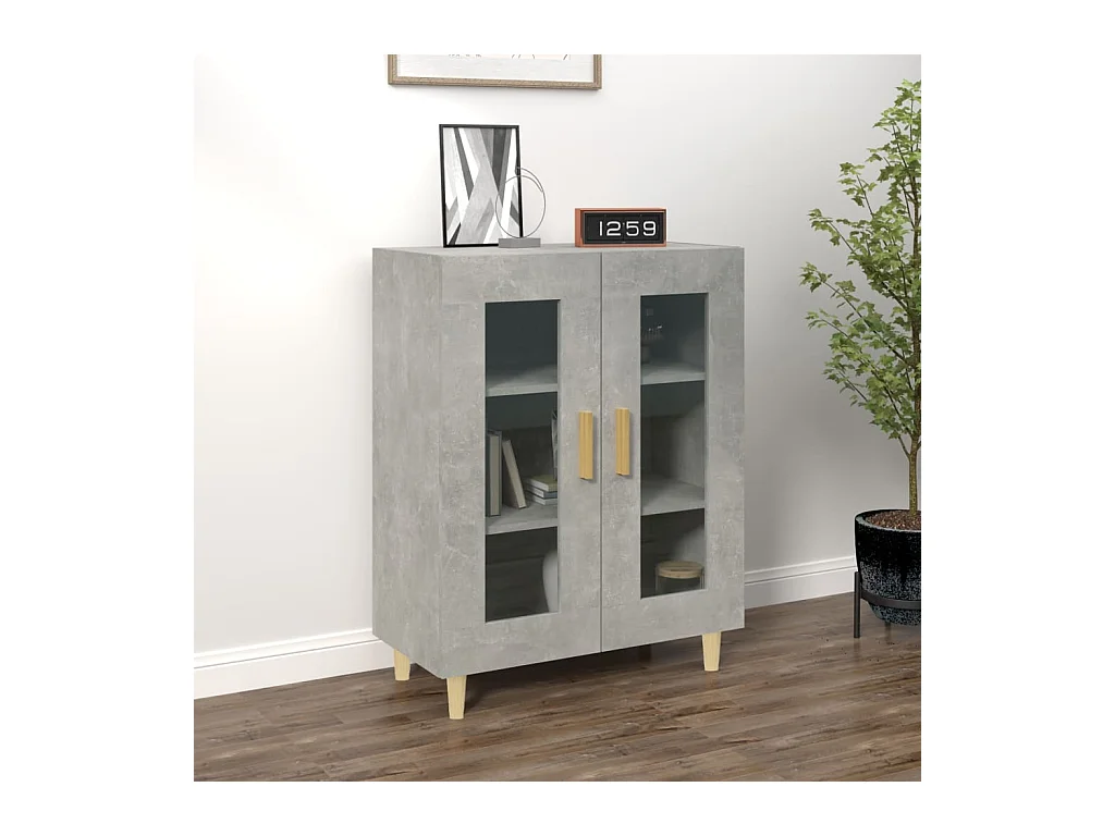 Dressoir 69,5x34x90 cm bewerkt hout betongrijs