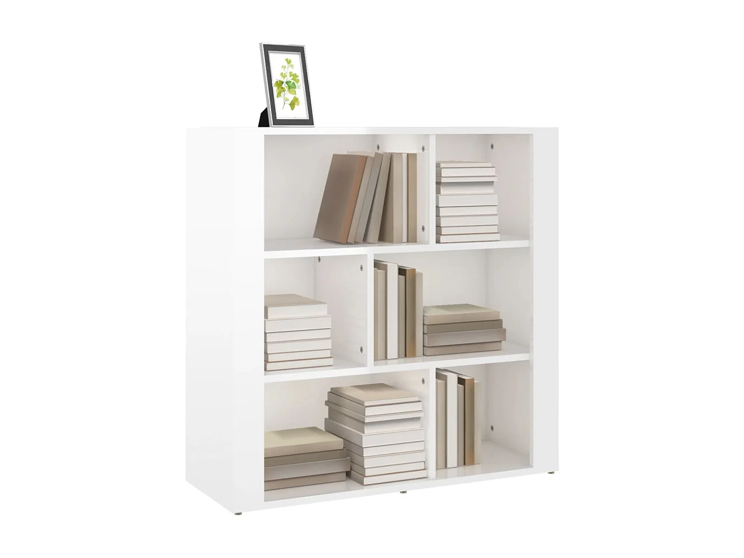 Buffet Blanc brillant 80x30x80 cm Bois d'ingénierie