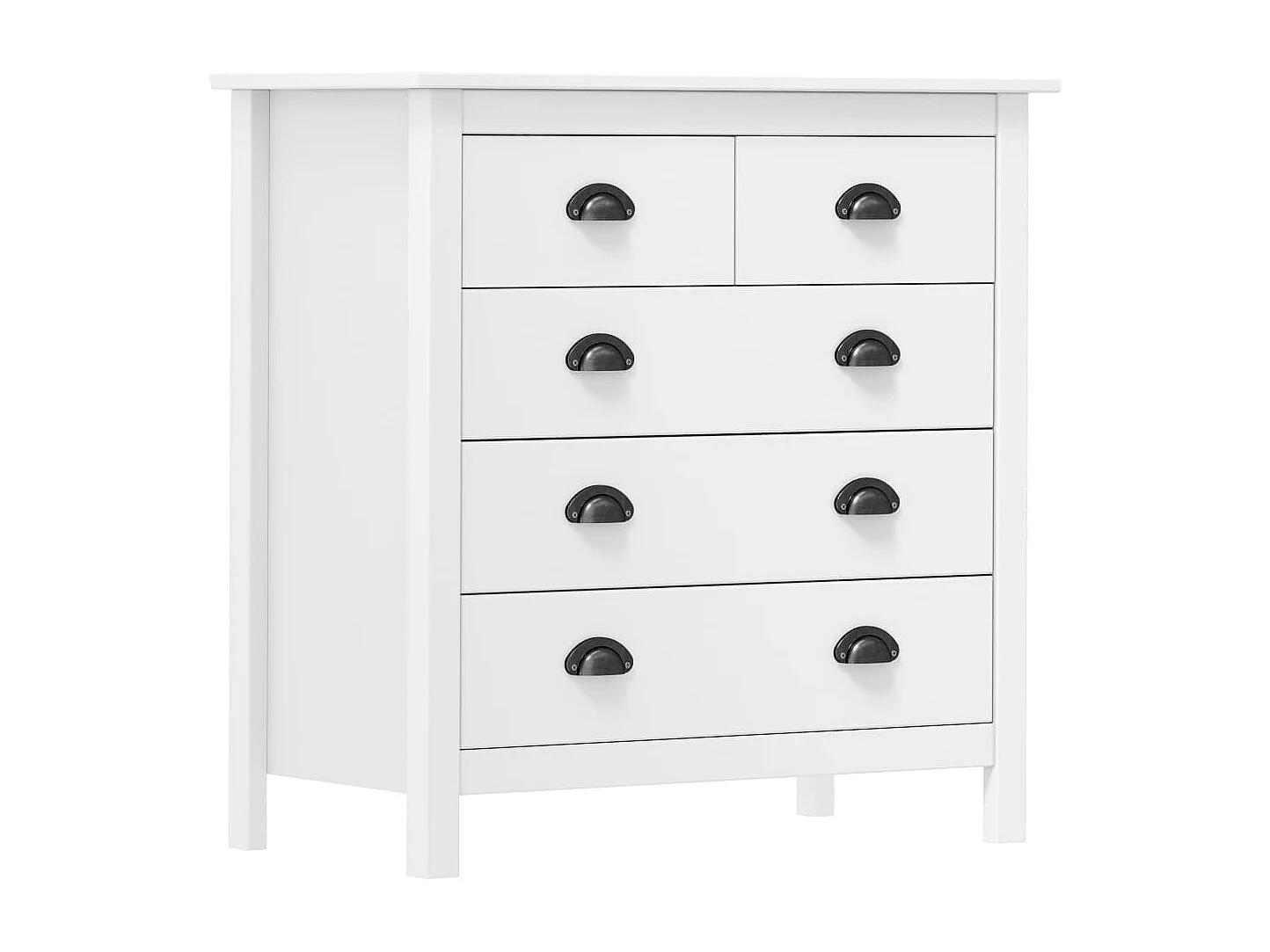 Buffet Hill Blanc 79x40x80 cm Bois de pin solide