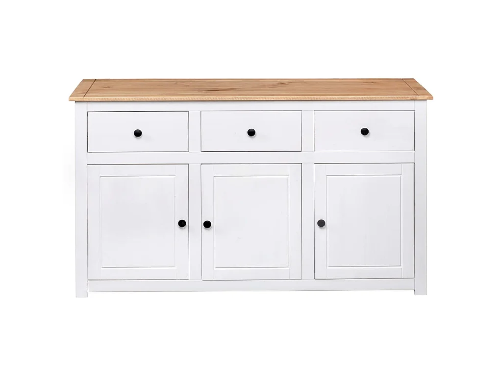 Aparador 135x40x80 cm pinho maciço panama branco