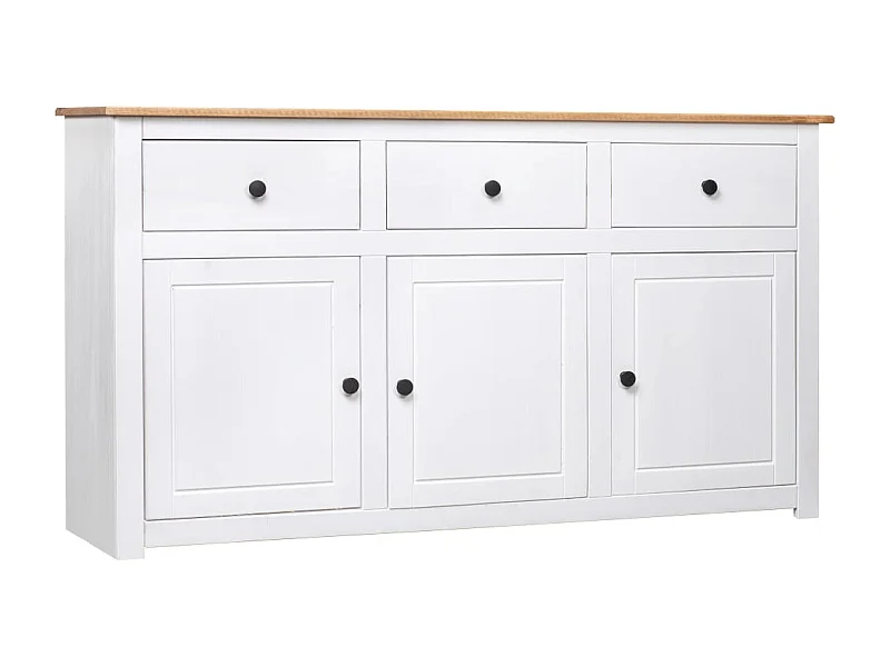 Aparador 135x40x80 cm pinho maciço panama branco
