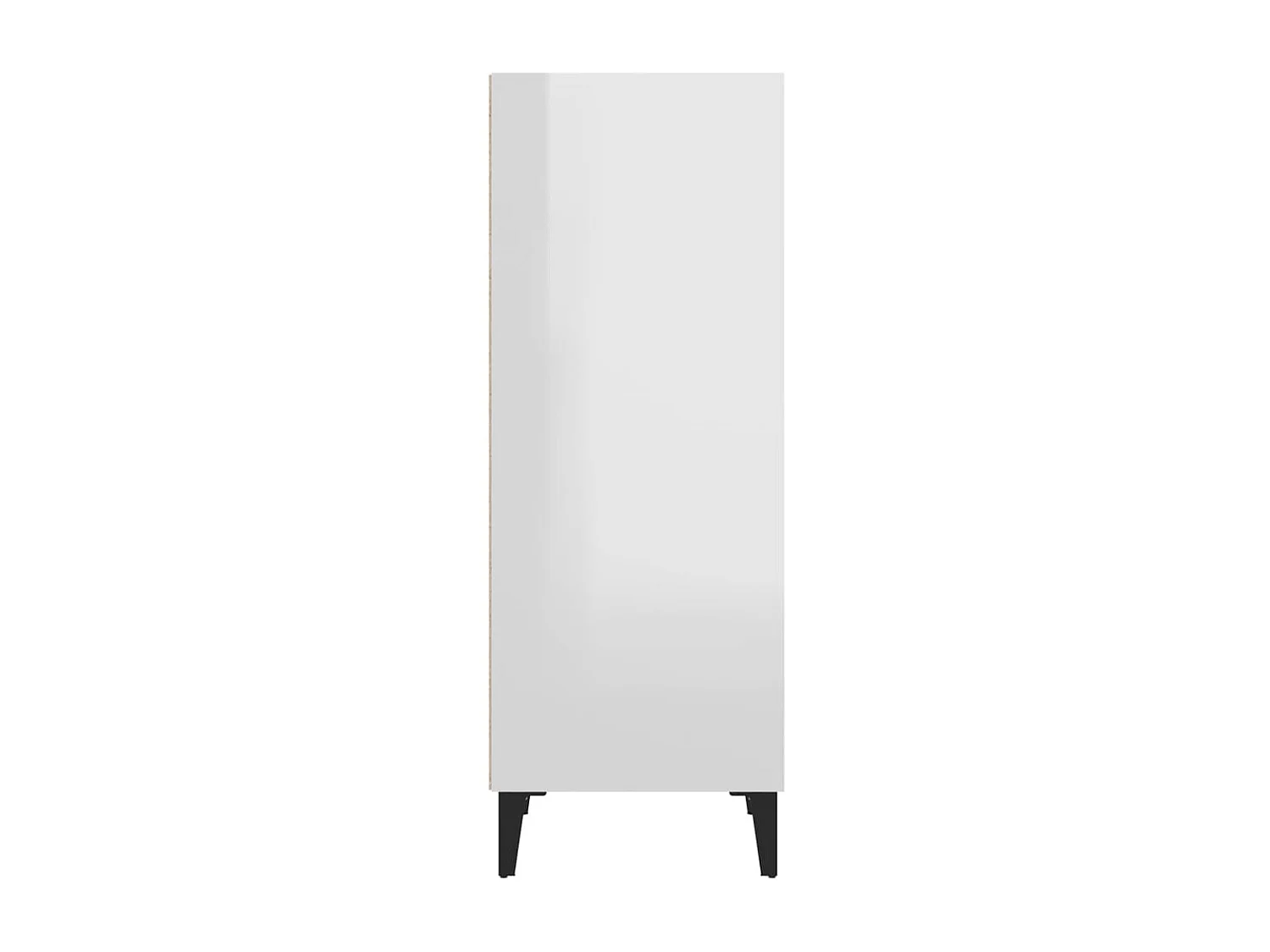 Buffet Blanc brillant 34,5x32,5x90 cm Bois d'ingénierie