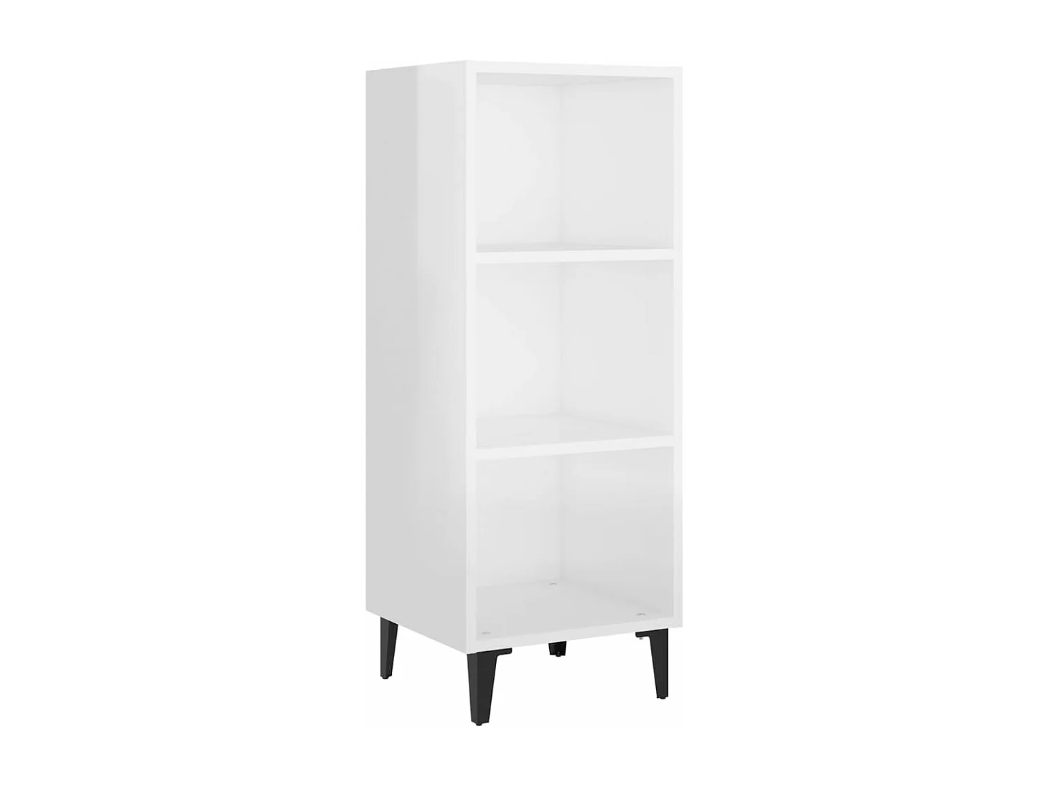 Buffet Blanc brillant 34,5x32,5x90 cm Bois d'ingénierie