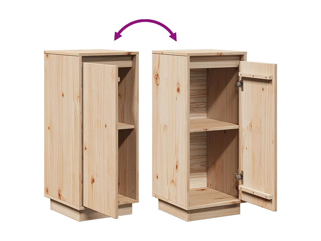 Credenza 31,5x34x75 cm in Legno Massello di Pino