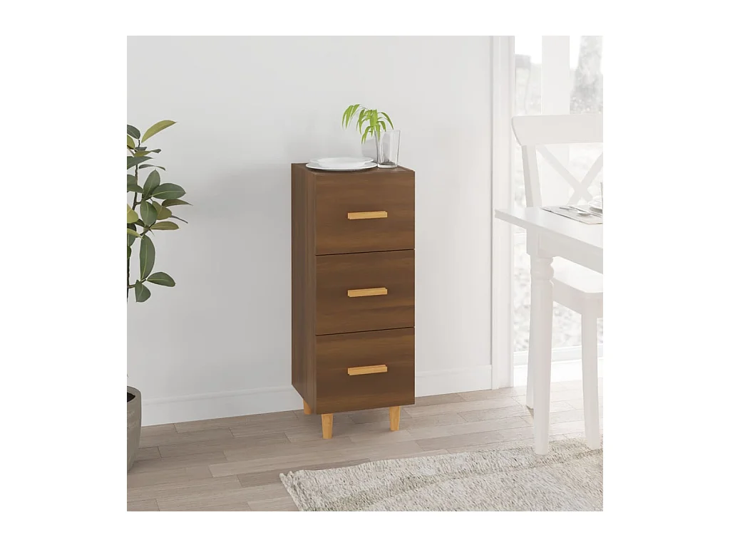 Buffet Chêne marron 34,5x34x90 cm Bois d'ingénierie
