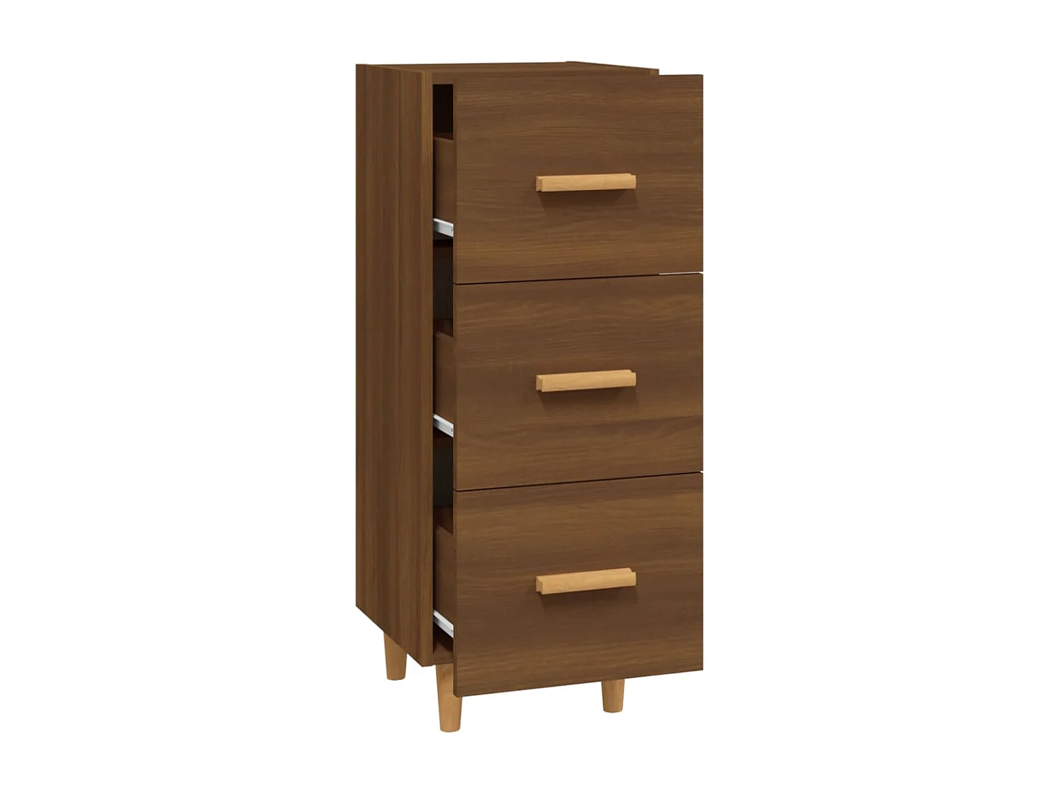 Sideboard Braun Eichen-Optik 34,5x34x90 cm Holzwerkstoff