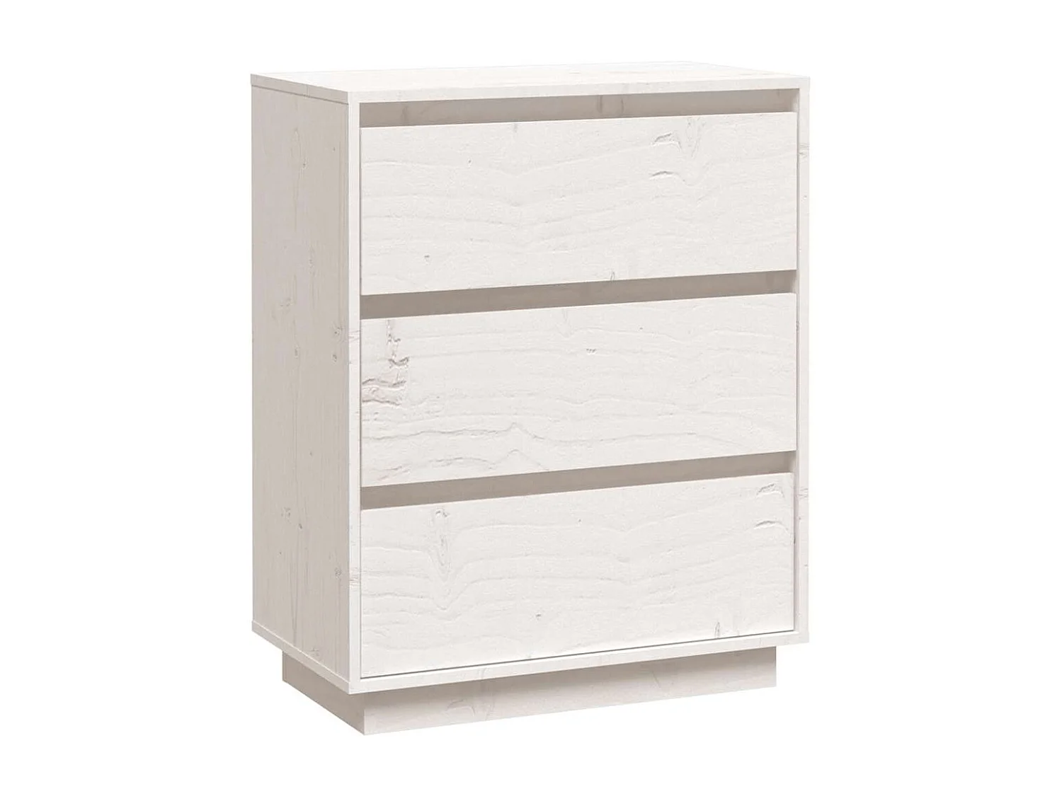 Buffet Blanc 60x34x75 cm Bois massif de pin