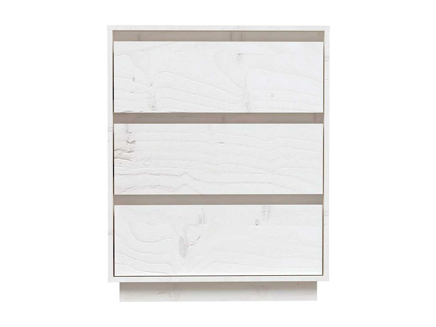 Buffet Blanc 60x34x75 cm Bois massif de pin