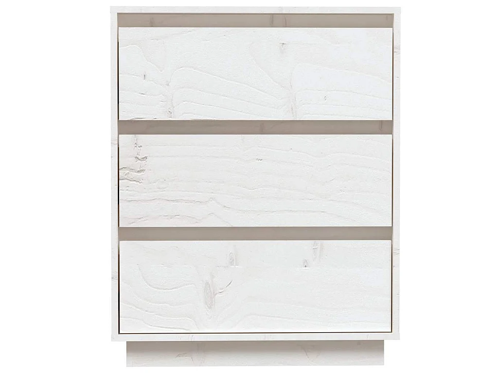 Dressoir 60x34x75 cm massief grenenhout wit