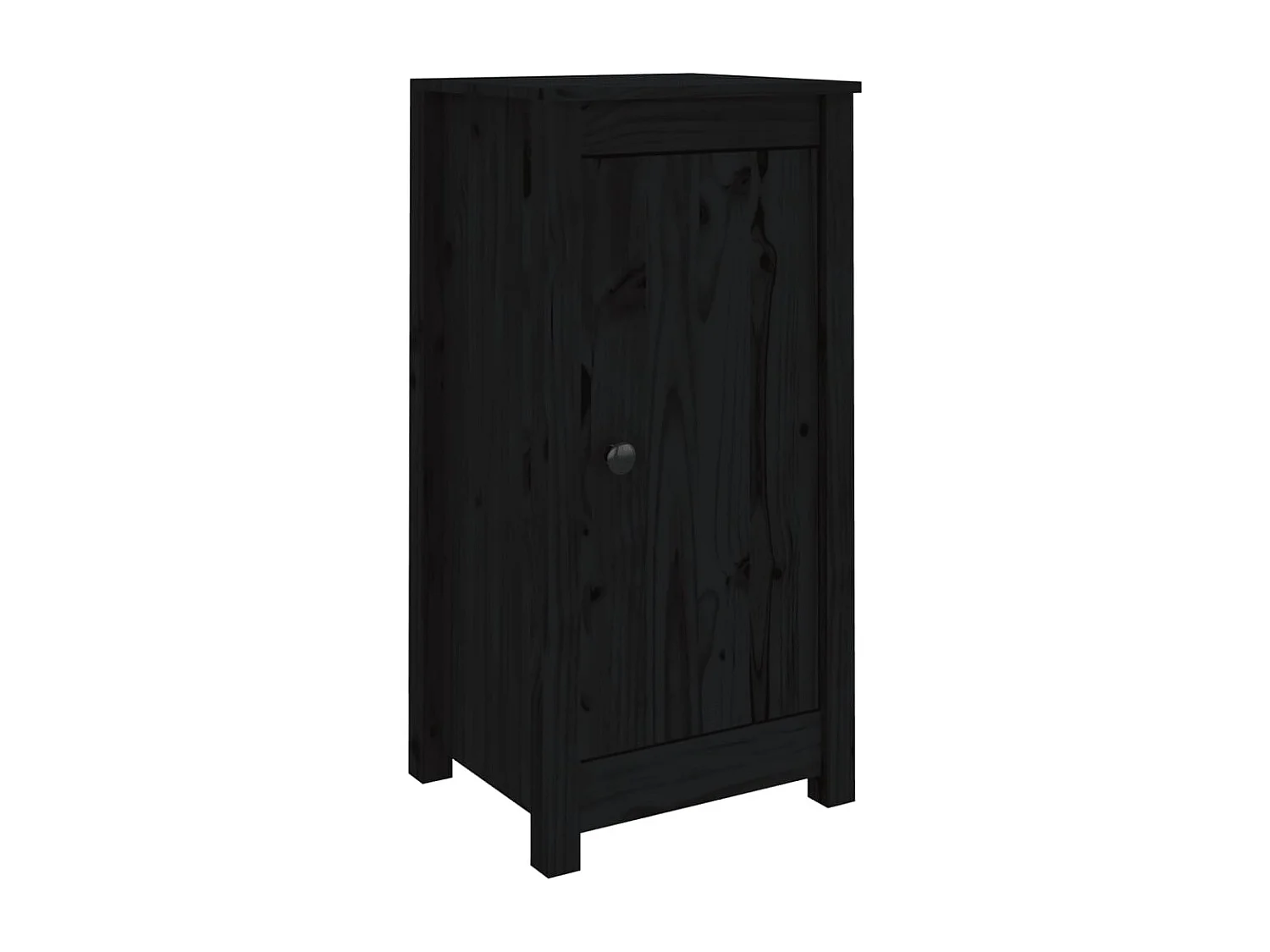 Sideboards 2 Stk. Schwarz 39x35x80 cm Massivholz Kiefer