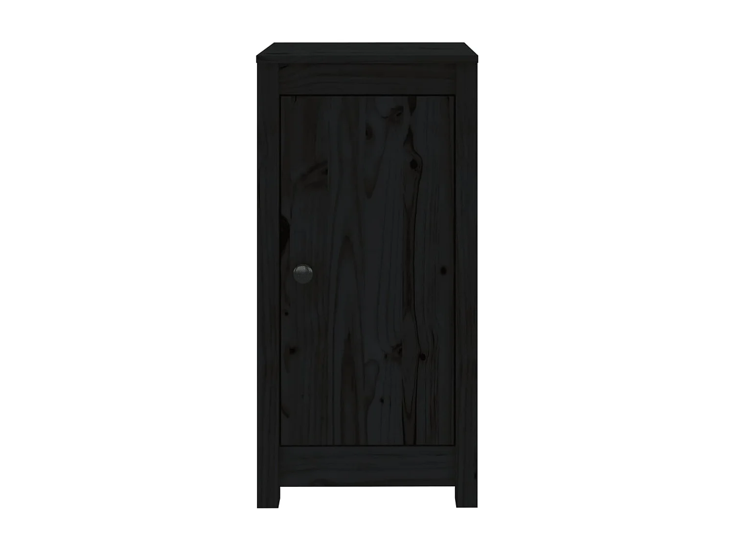 Sideboards 2 Stk. Schwarz 39x35x80 cm Massivholz Kiefer