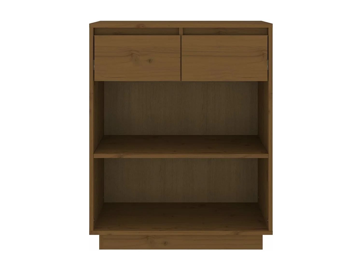 Mesa consola de madera maciza de pino marrón miel 60x34x75 cm