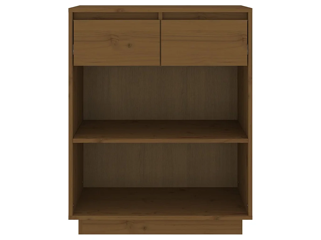 Beistellschrank Honigbraun 60x34x75 cm Massivholz Kiefer