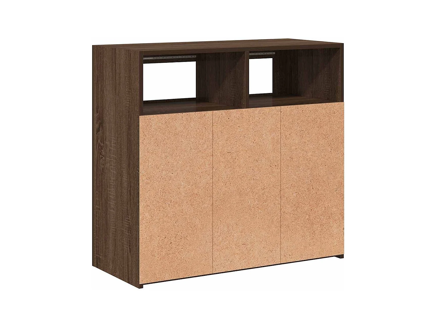 Dressoir met LED-verlichting 80x35x75 cm bruin eiken