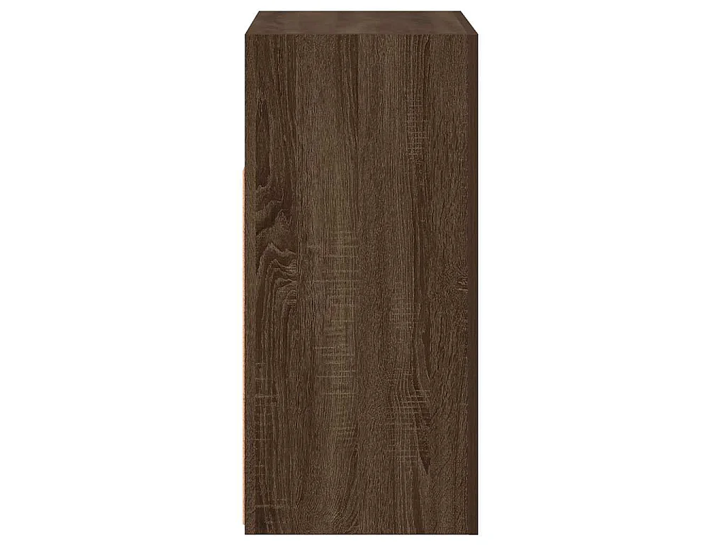 Buffet avec lumières LED chêne marron 80x35x75 cm