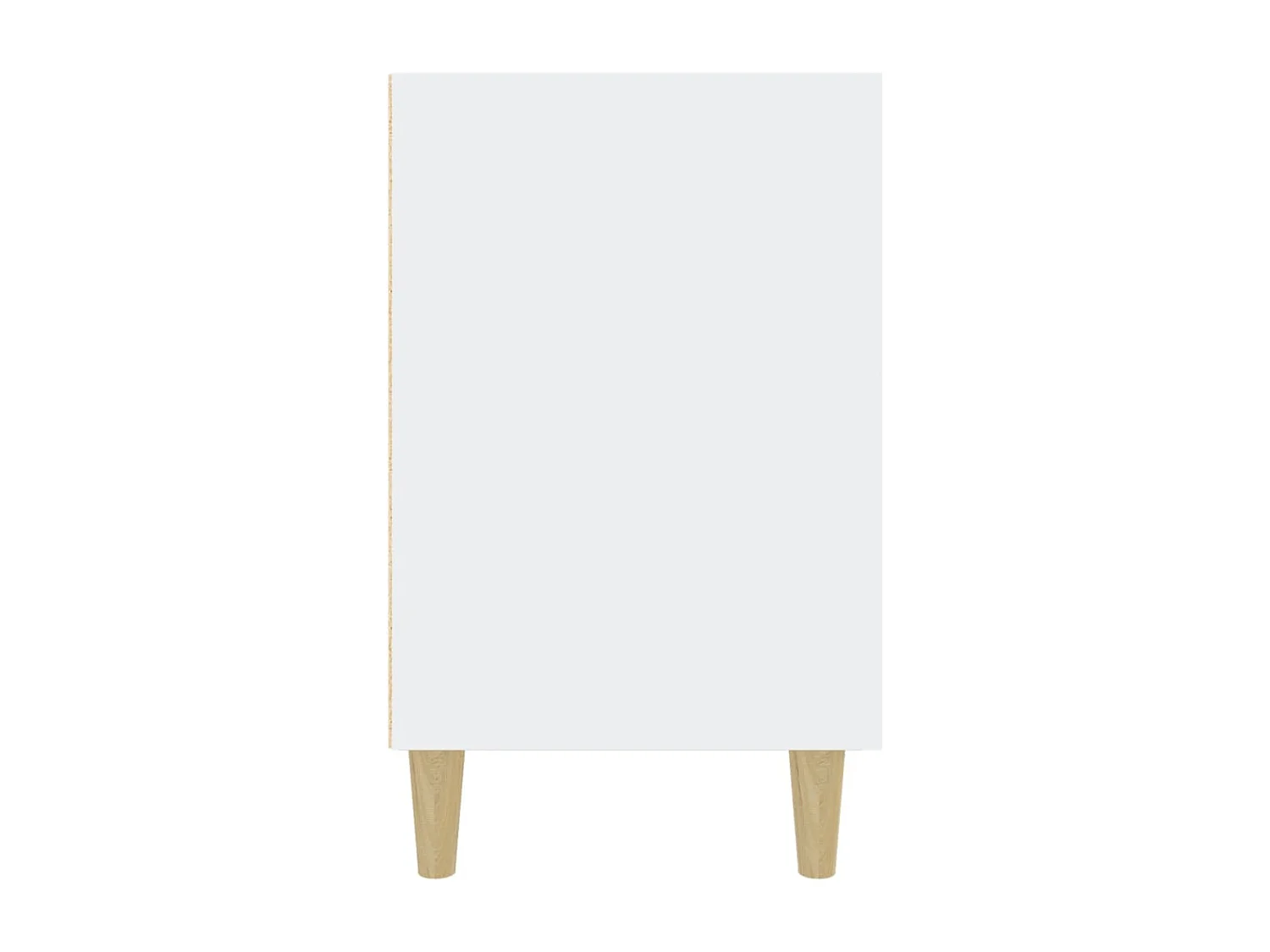 Aparador de madera de ingeniería blanco brillante 100x36x60 cm