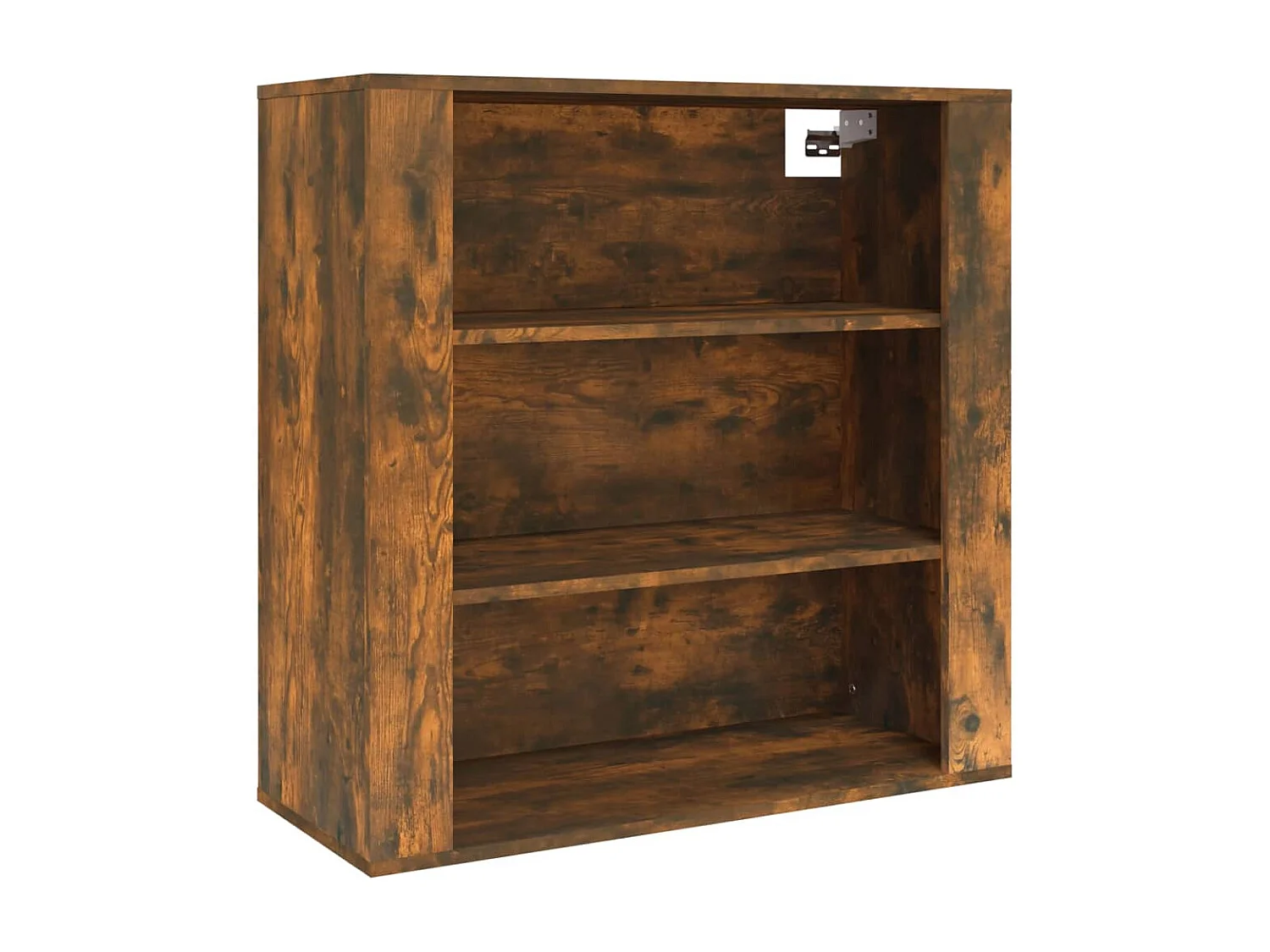 Wandkast 80x33x80 cm bewerkt hout gerookt eikenkleurig