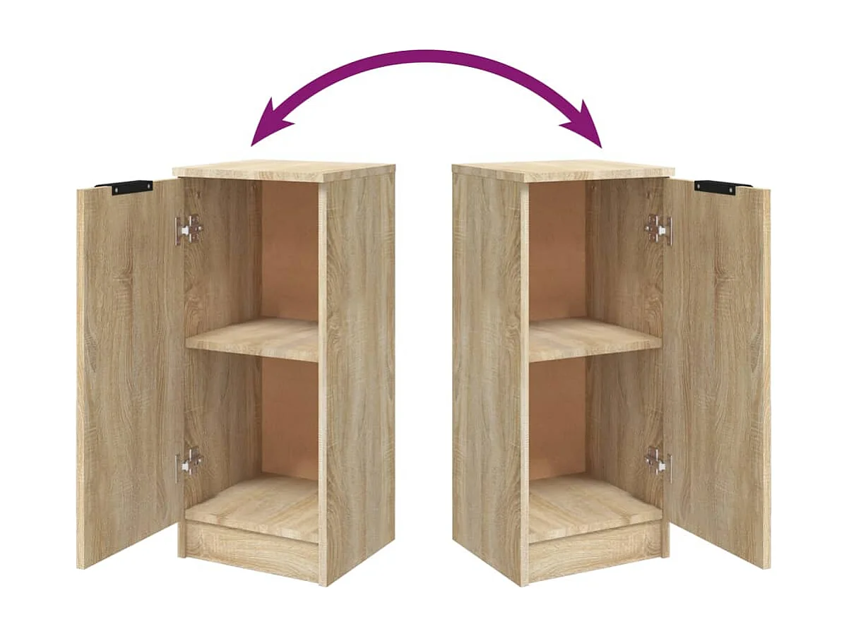 Buffets 2 pcs Chêne Sonoma 30x30x70 cm Bois d'ingénierie