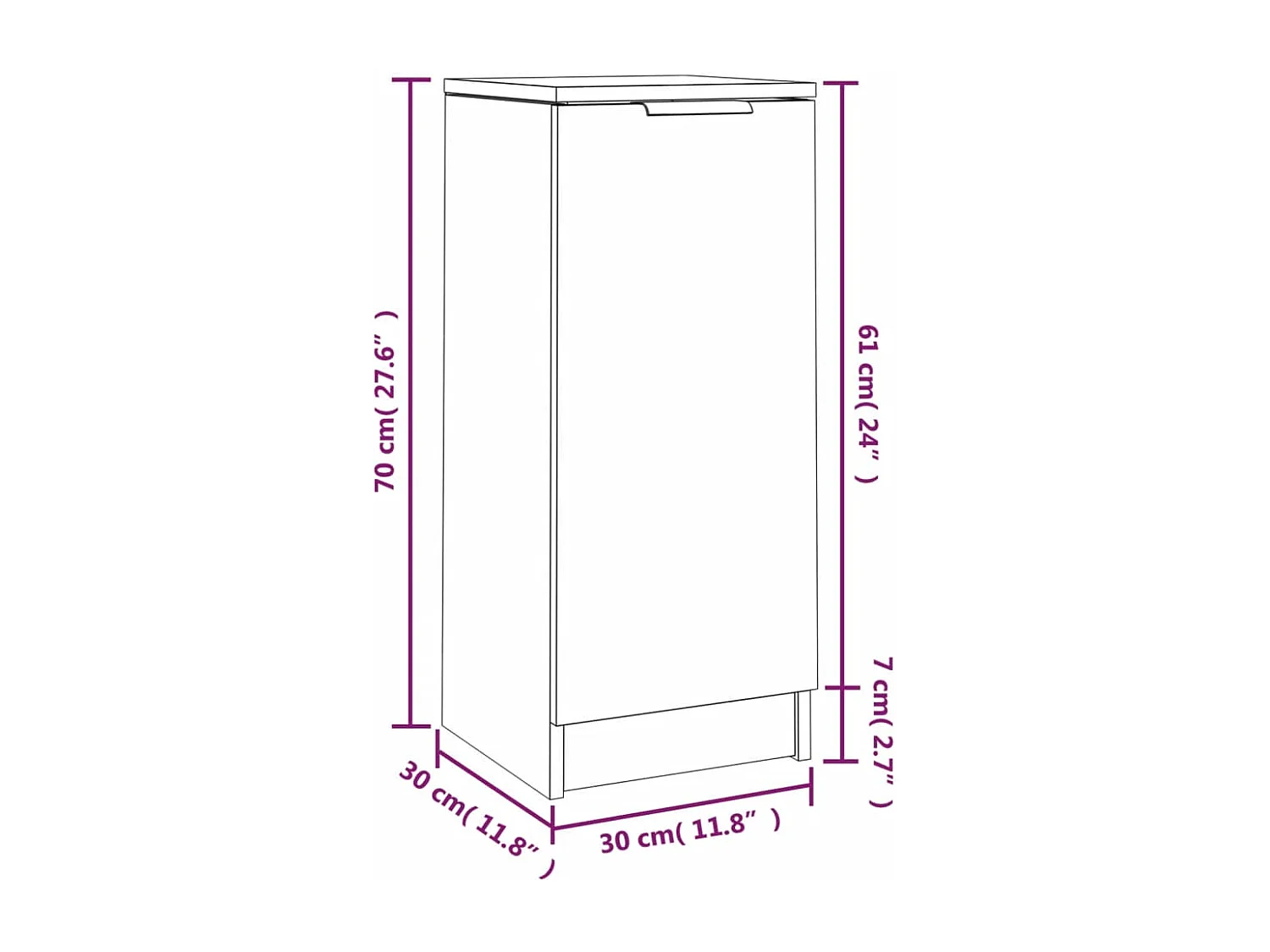Buffets 2 pcs Chêne Sonoma 30x30x70 cm Bois d'ingénierie