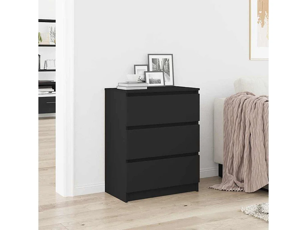 Aparador 60x35x76 cm derivados de madeira preto