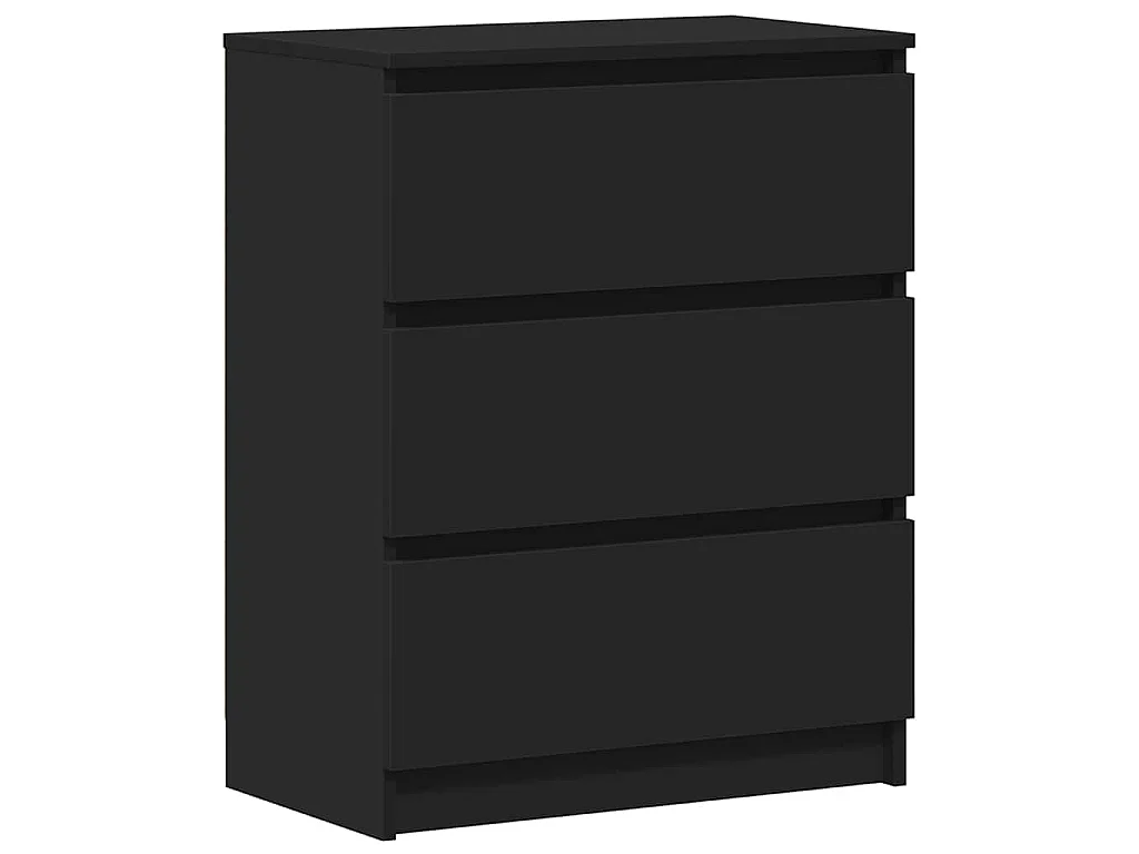Dressoir 60x35x76 cm bewerkt hout zwart