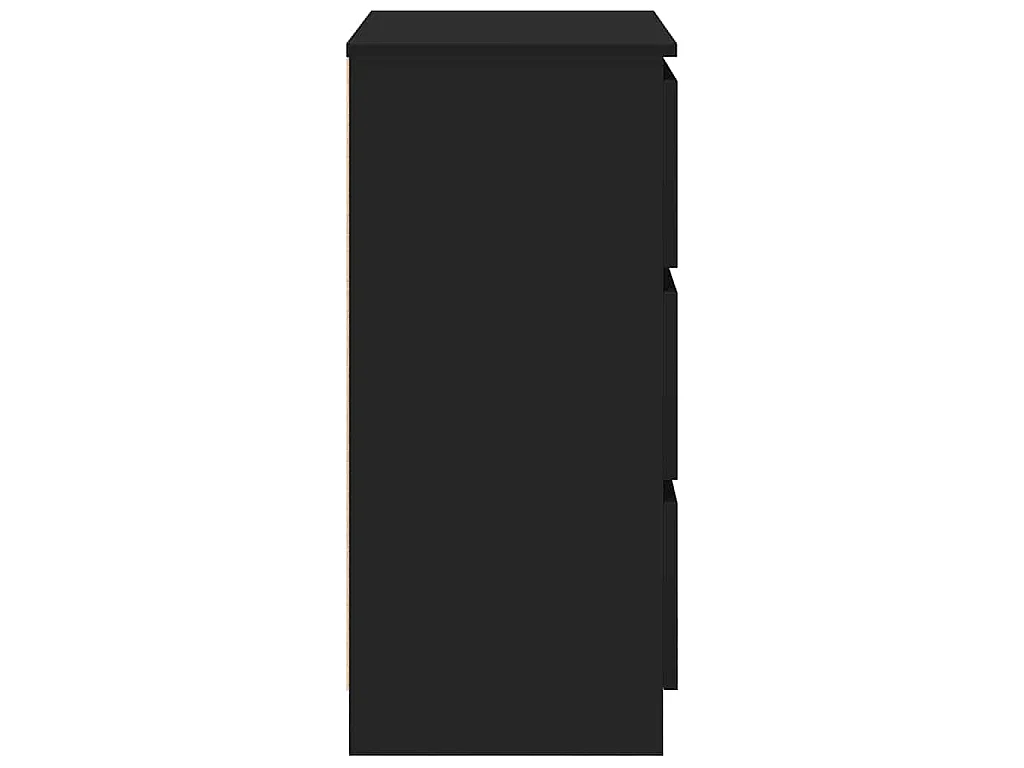 Dressoir 60x35x76 cm bewerkt hout zwart