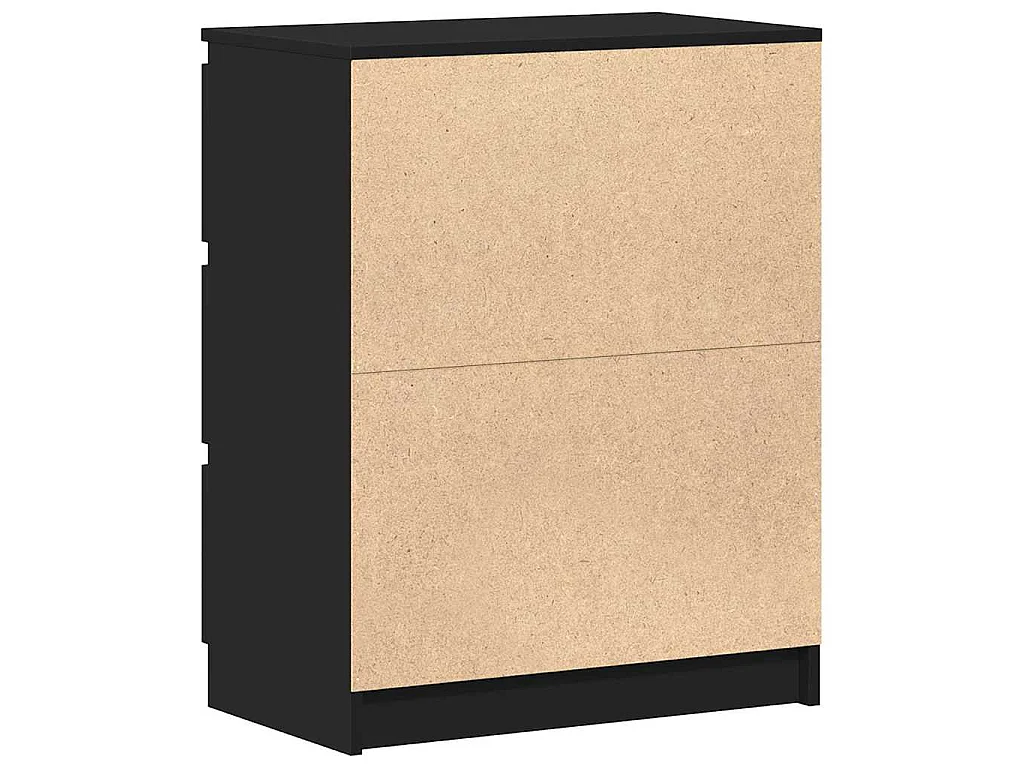 Dressoir 60x35x76 cm bewerkt hout zwart
