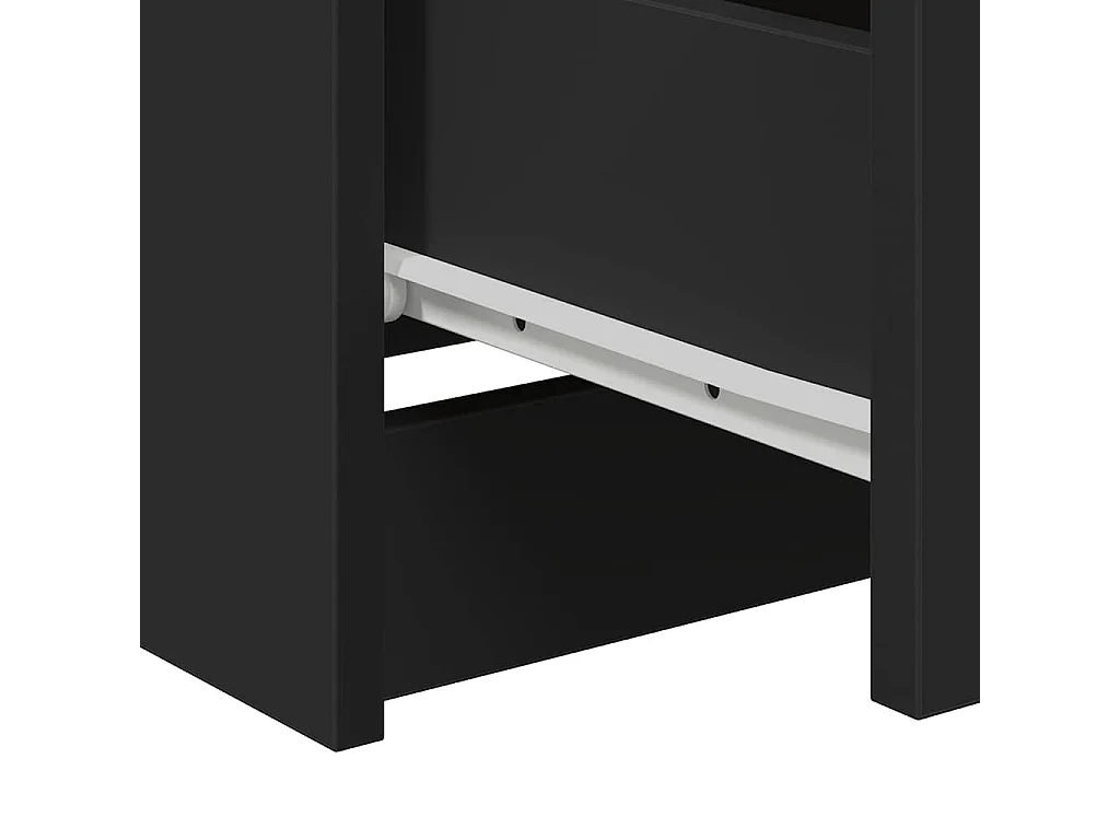 Dressoir 60x35x76 cm bewerkt hout zwart