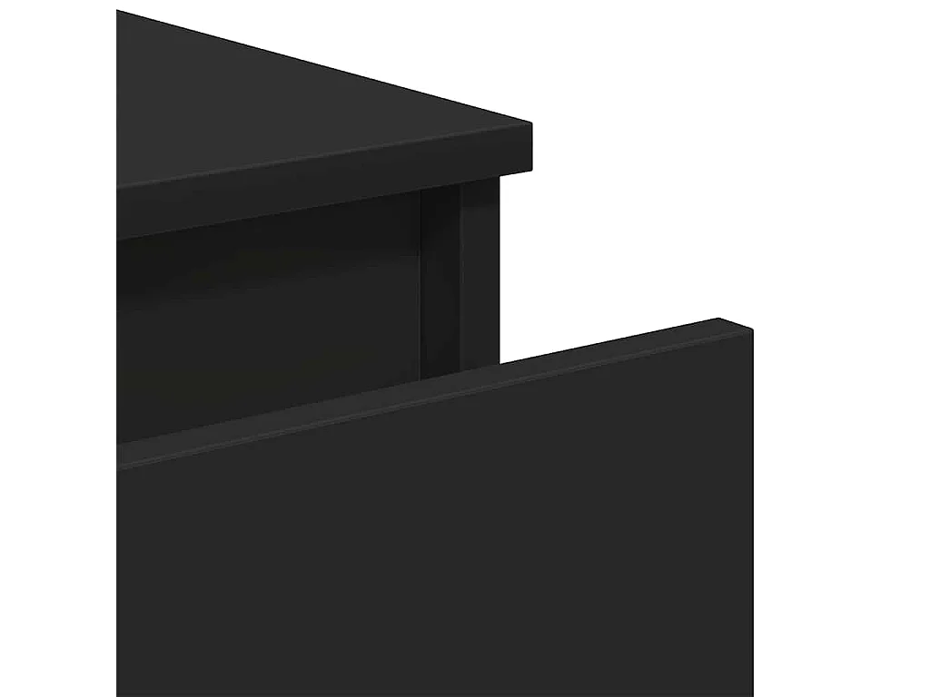 Dressoir 60x35x76 cm bewerkt hout zwart