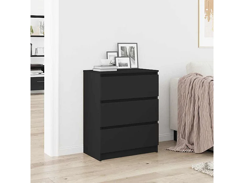 Aparador 60x35x76 cm derivados de madeira preto