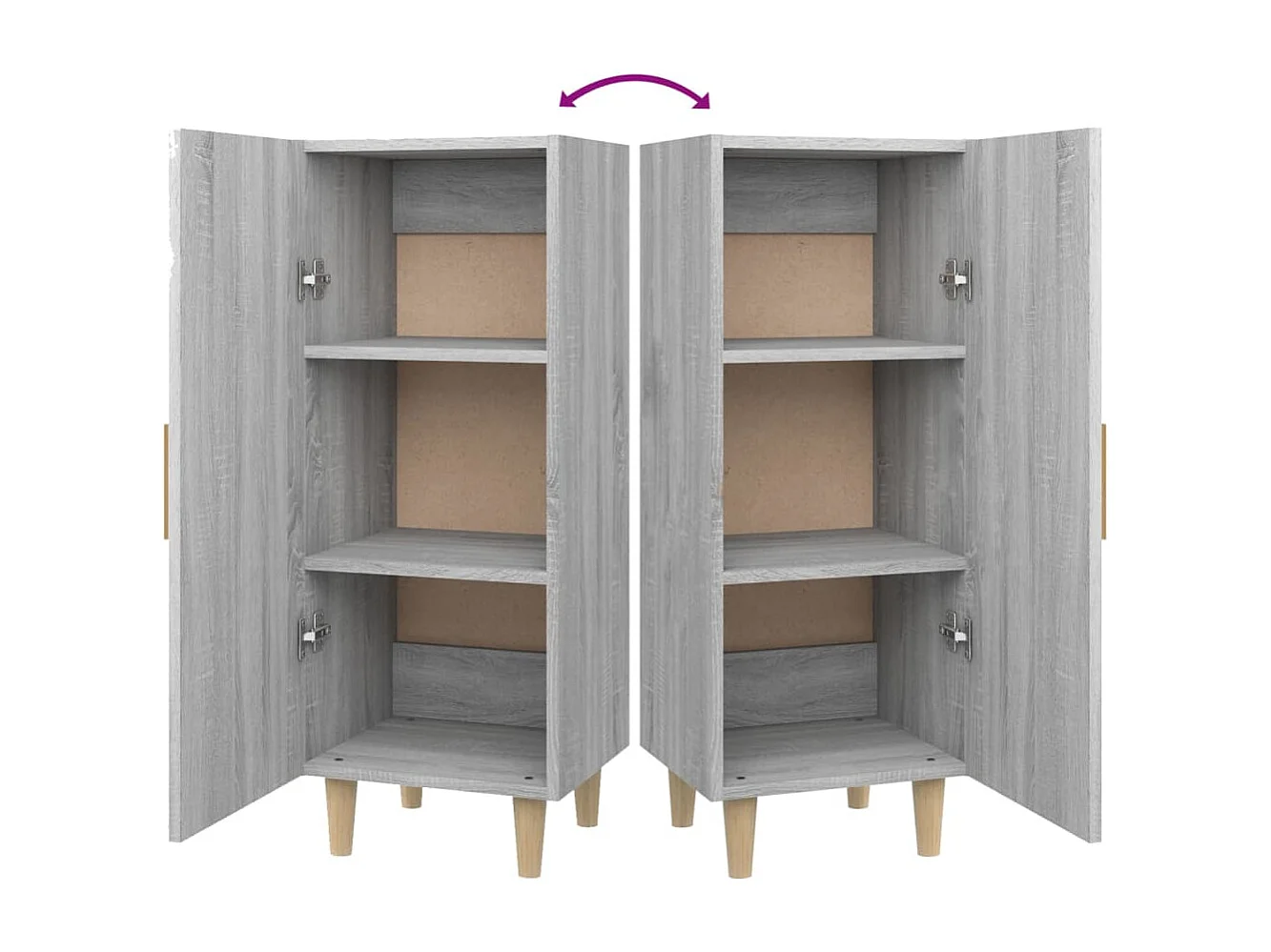 Buffet Sonoma gris 34,5x34x90 cm Bois d'ingénierie