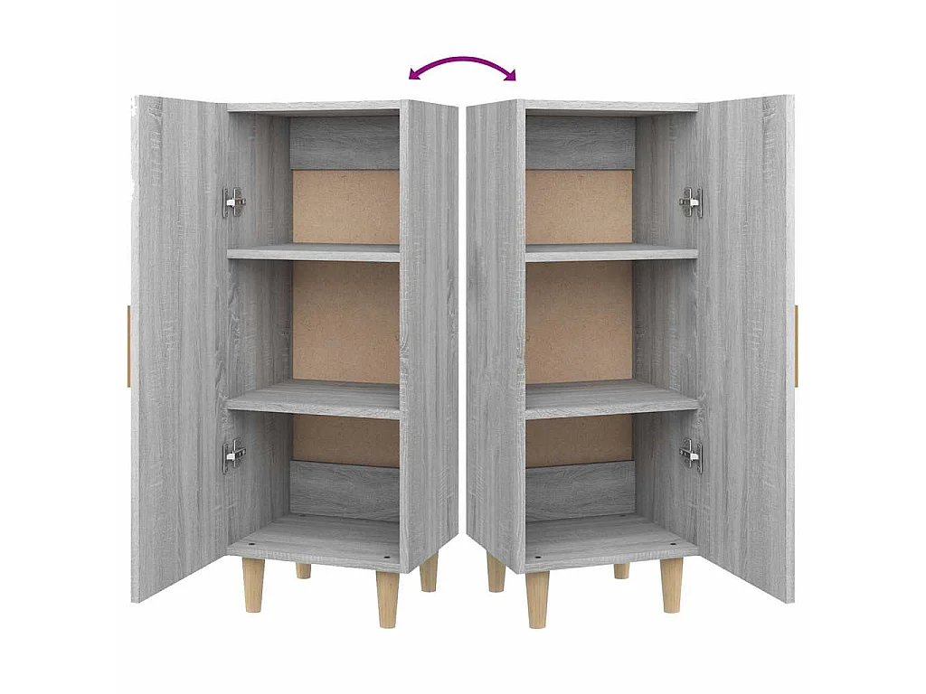 Buffet Sonoma gris 34,5x34x90 cm Bois d'ingénierie