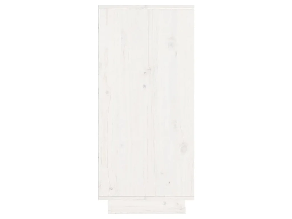 Buffet Blanc 60x34x75 cm Bois massif de pin