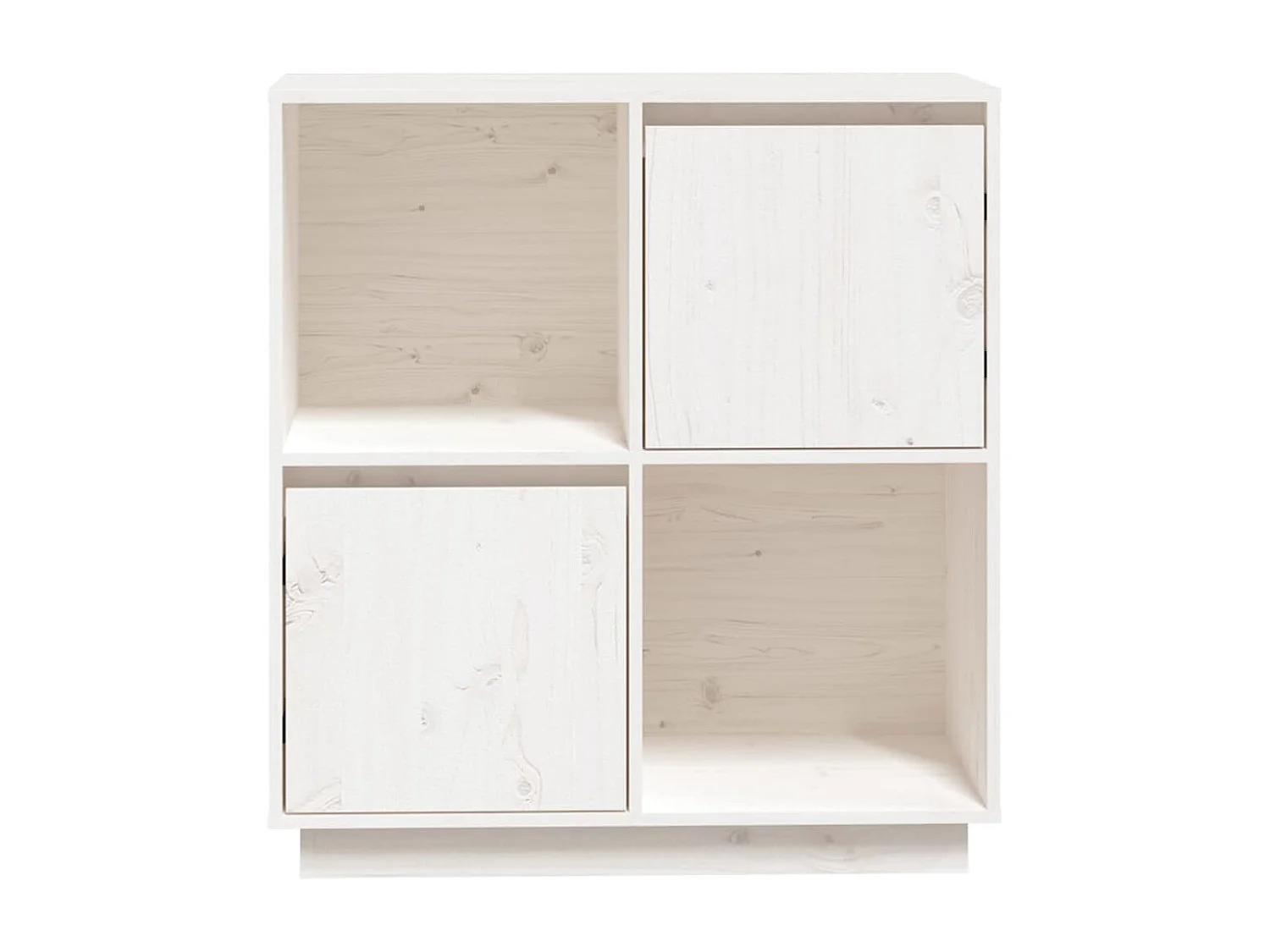Dressoir 74x35x80 cm massief grenenhout wit