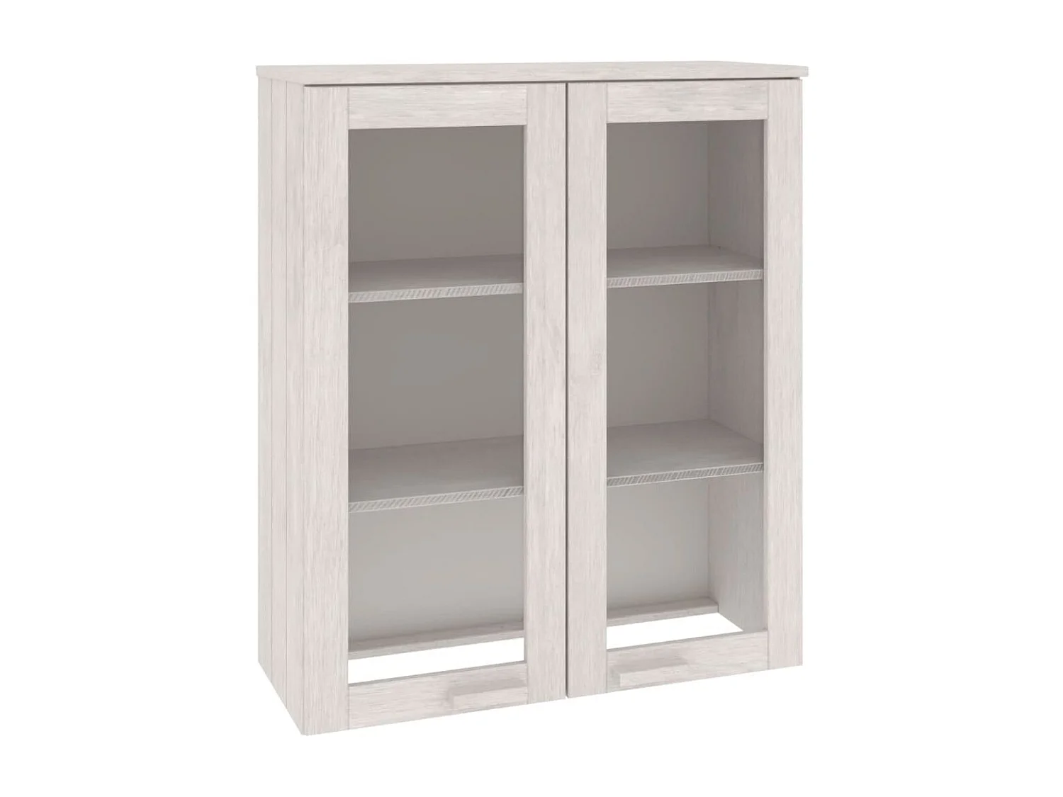 Highboard-Oberteil HAMAR Weiß 85x35x100 cm Massivholz