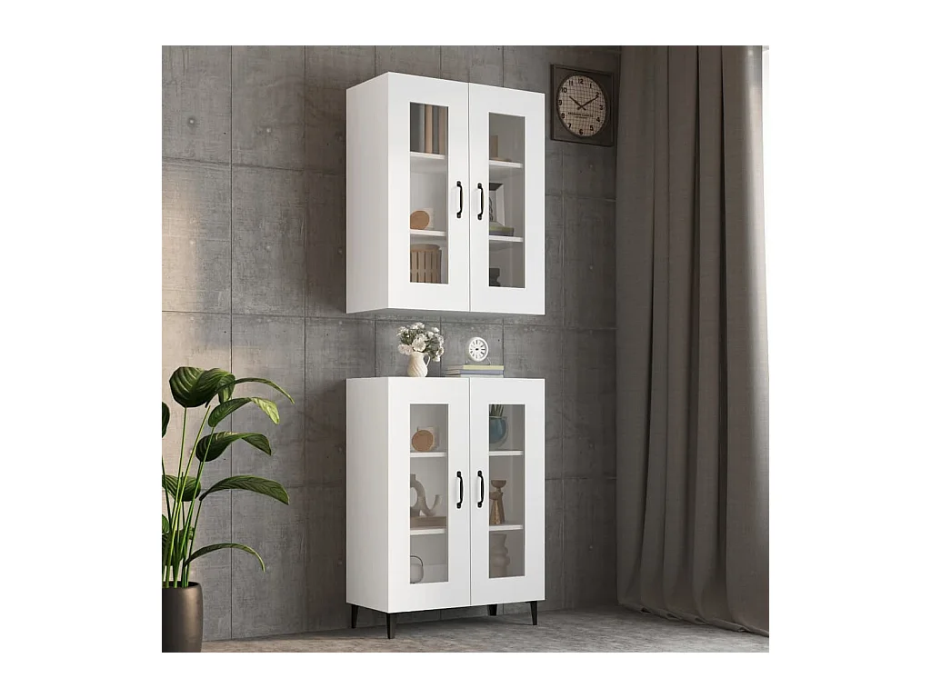 Armoire murale suspendue Blanc 69,5x34x90 cm