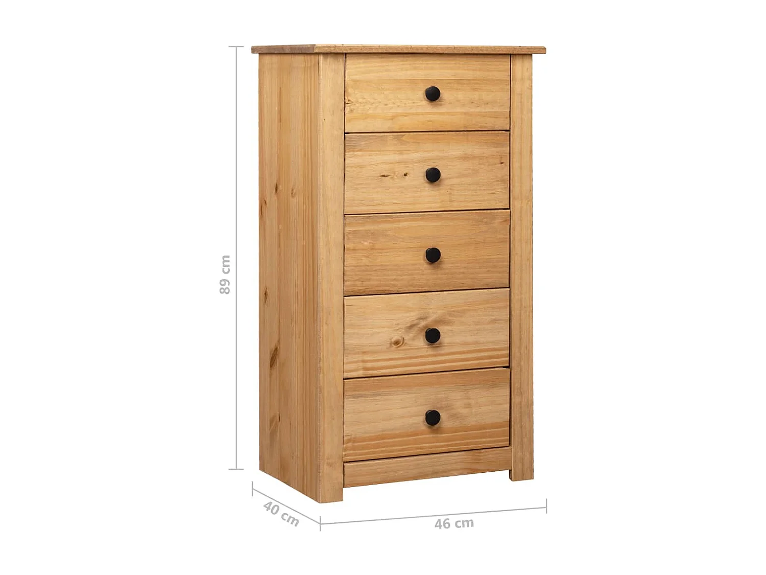 Sideboard 46x40x89 cm Kiefernholz Panama