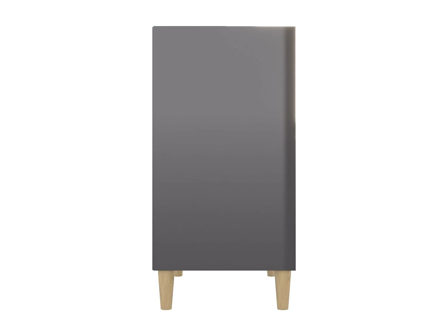 Buffet gris brillant 57x35x70 cm bois d'ingénierie
