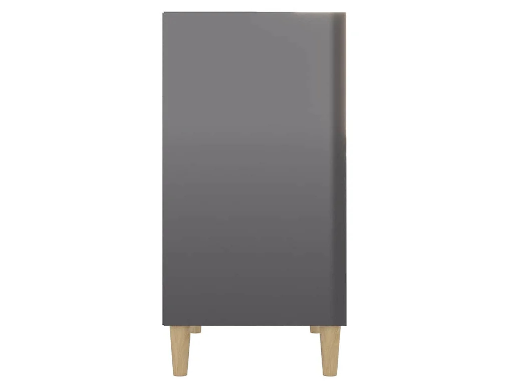 Buffet gris brillant 57x35x70 cm bois d'ingénierie