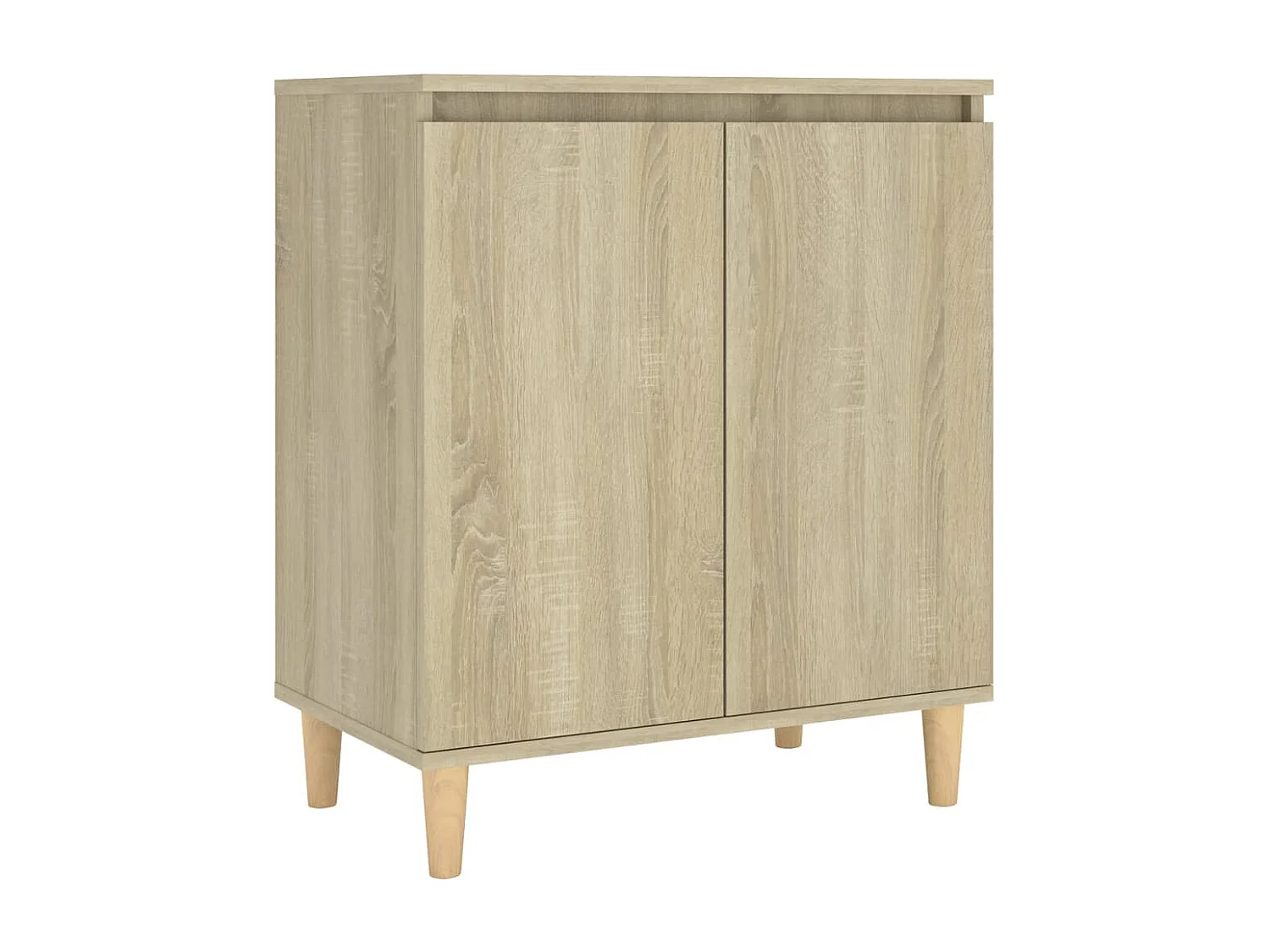 Dressoir met houten poten 60x35x70 cm bewerkt hout sonoma eiken