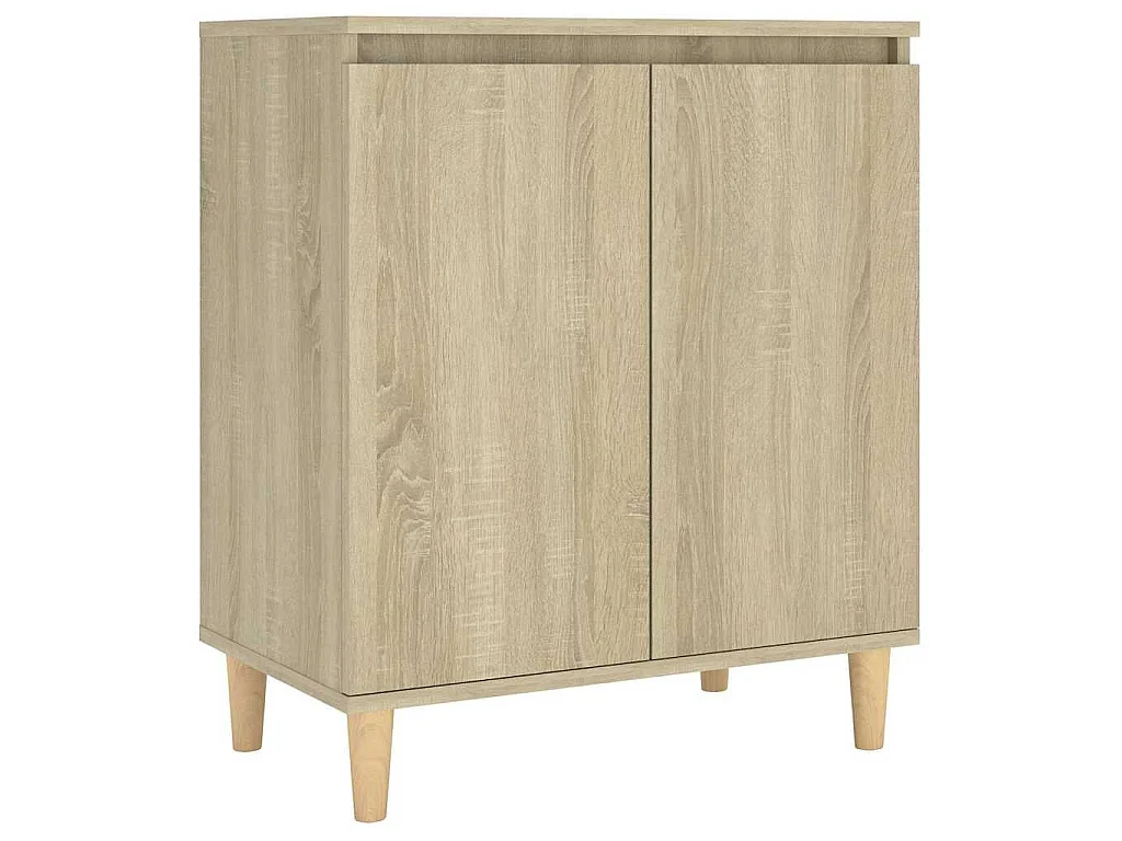 Dressoir met houten poten 60x35x70 cm bewerkt hout sonoma eiken