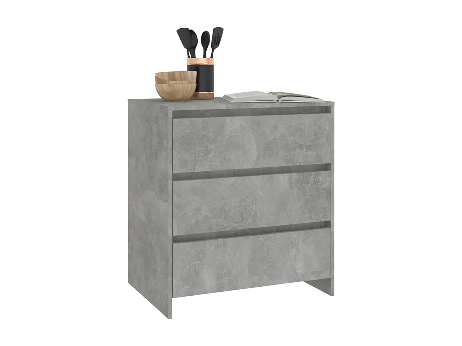 Buffet Gris béton 70x41x75 cm Bois d'ingénierie