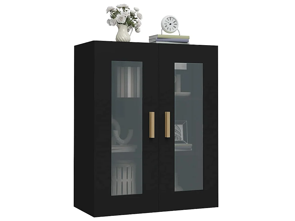 Armoire murale suspendue Noir 69,5x34x90 cm